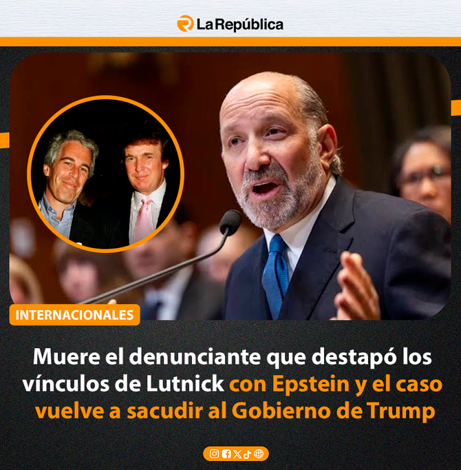 Muere el denunciante que destapó los vínculos de Lutnick con Epstein y el caso vuelve a sacudir al Gobierno de Trump - Cover Image